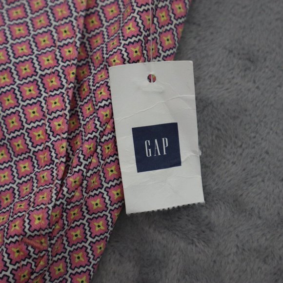 Gap Shorts Womens 10 Pink Flat Front Hot Pants Slash Pocket Button Zip Geometric - Picture 14 of 16